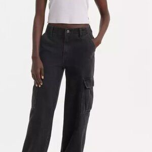 LEVI'S Women's Mid-Rise '94 Baggy Straight Cargo Jeans